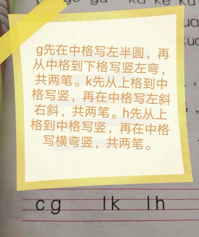 汉语拼音占格书写表 笔顺（汉语拼音占格书写表图片）